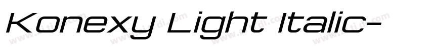 Konexy Light Italic字体转换